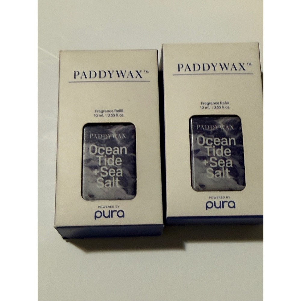 Paddywax Ocean Tide + Sea Salt Pura Fragrance Refill 10ml Lot of 2 New